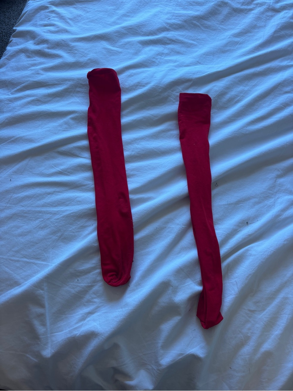 Red Knee-High Socks - tights